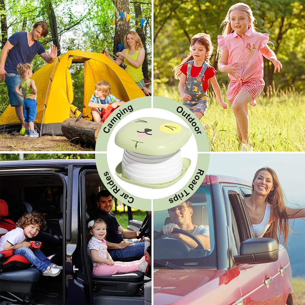 SNOWIE SOFT Potty Training Seat Potty Seat for Kids 1-3 years, Home Training Toilet potty seat for kids 3-5 years with Handle Potty for Toddler 1-6 Years, With Storage Bag & Waste Bag, Green SNOWIE SOFT Potty Training Seat Potty Seat for Kids 1-3 years, Home Training Toilet potty seat for kids 3-5 years with Handle Potty for Toddler 1-6 Years, With Storage Bag & Waste Bag, Green